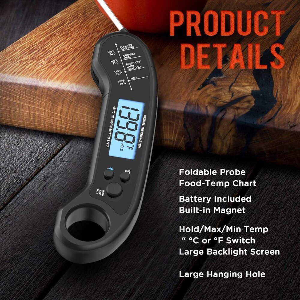 Meat Thermometer Digital, Instant Read Meat ThermometerI for Grill and Cooking - Picture 4 of 7